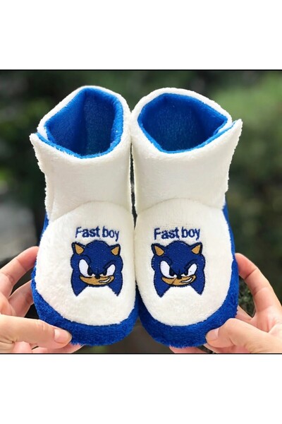 Pandalina Çocuk Panduf CırtCırtlı Kaydırmaz Taban Figürlü Terletmez Üşütmez Anaokulu Kreş Ev Pandufu