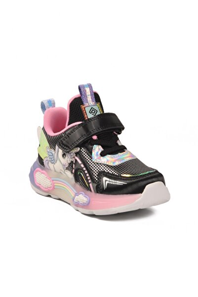 WALKWAY 1986 P Black Figured Seasonal Children's Sports Shoes