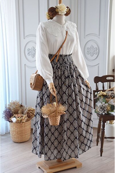 EMİNOS BUTİK Ethnic Patterned Skirt