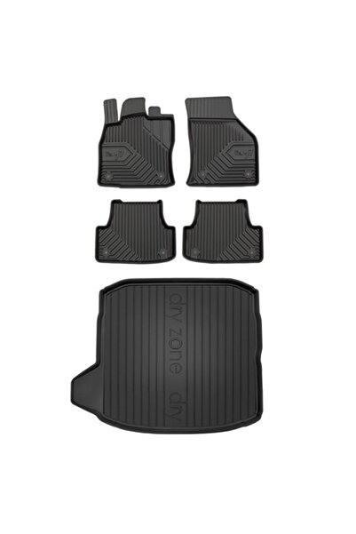 FroGum Set 5 covorașe auto Frogum, compatibile cu Audi A3 8V Sedan, cauciuc, negru