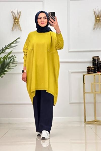 Enans Design Cold Yarn Mercerized Fabric Eslem Hijab Tunic