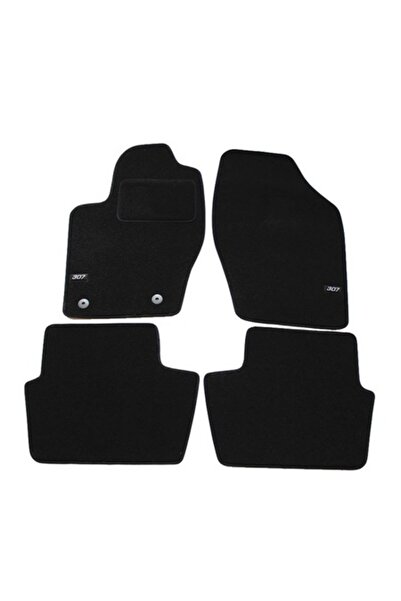 J&J automotive Set covorașe velur cu logo, Peugeot 307, 2001-2008, 4 bucăți