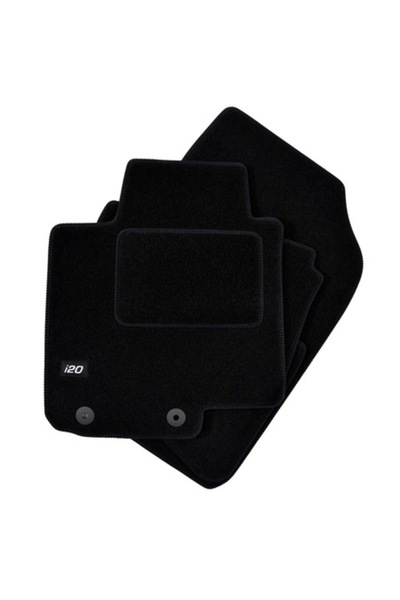 J&J automotive Set covorase din velur cu logo, Hyundai i20, 2014-2020, 4 buc