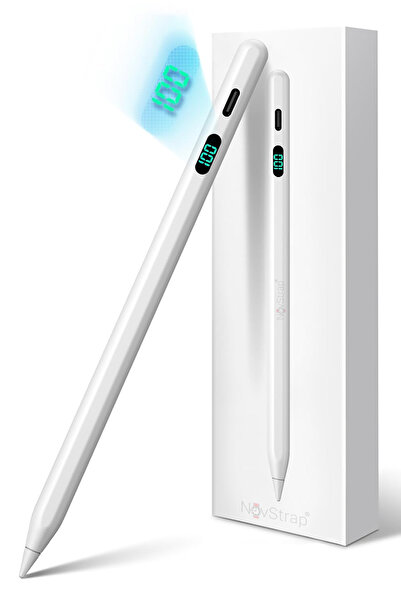 NovStrap iPad A16 11 Nesil 10. Nesil 10.9 ile Uyumlu Dokunmatik Tablet Kalemi Pen DZ915 Şarj Ekranlı Avuç İçi
