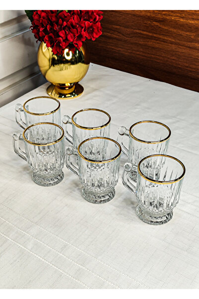 SEÇKİNEV Istanbul Real Gilded (Gold) Coffee and Tea Cup