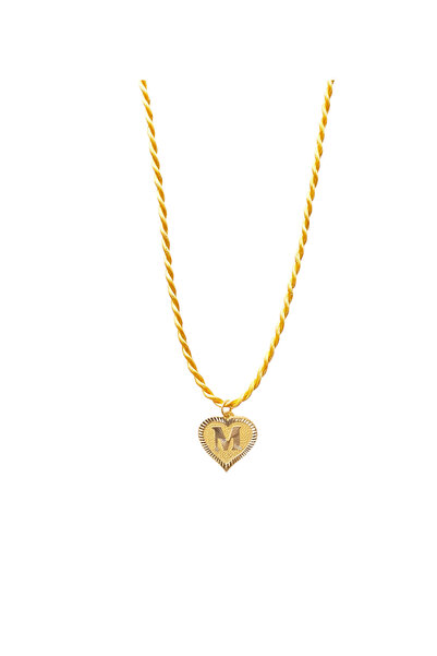 Nezihhan 0.25 Gram 14 Ayar M Harfi İpli Kalp Kolye