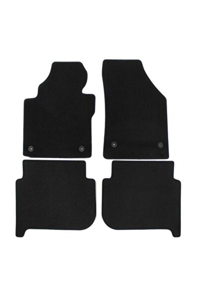 J&J automotive Set covorase din velur Premium negru, VOLKSWAGEN Touran, 2011-2015, 4 buc