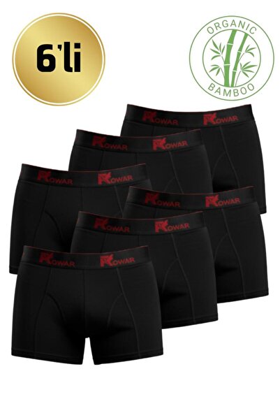 Rowar Men's Lycra Bamboo Boxer 6-Piece Economical Pack – Breathable Natural Fabric Comfortable Underwear