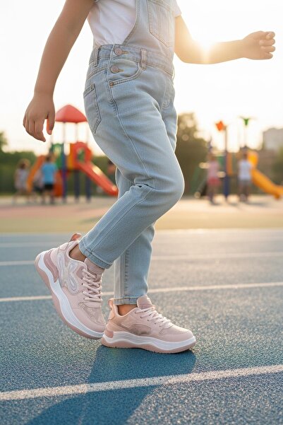 WALKWAY 1990 F Dusty Rose-Powder Children's Sports Shoes