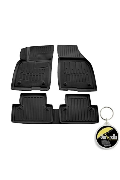 Umbrella Set covorașe auto din cauciuc G.Modern Line 3D pentru Volvo S40 II (2004-2012) cu breloc