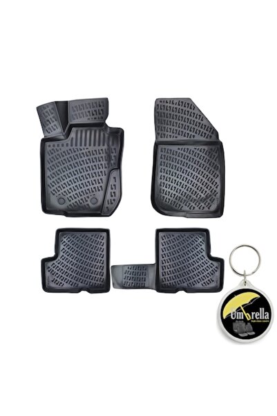 Umbrella Set 4 covorașe cauciuc Premium Line 3D pentru Dacia Duster 4X2 Prestige 2017-2022 cu breloc