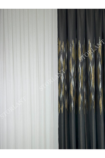 Storlant Ardil Black Panel Background Curtain L Preferred - 1/3 Frequent Pleats L with Accessories Gift L Suitable for Any Room