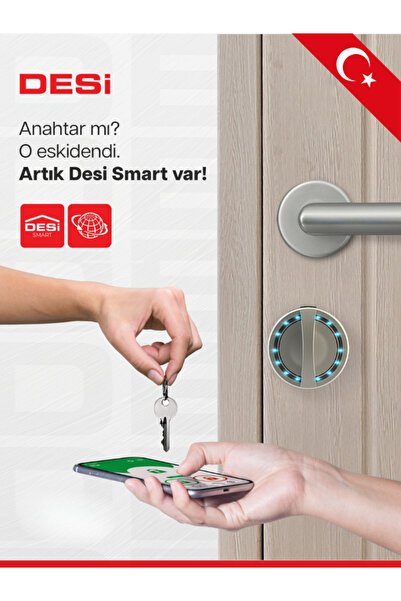 Desi Utopic R Siyah WiFi Akıllı Kilit Parmak İzi Akıllı Kapı Kilidi - Kolay Montaj