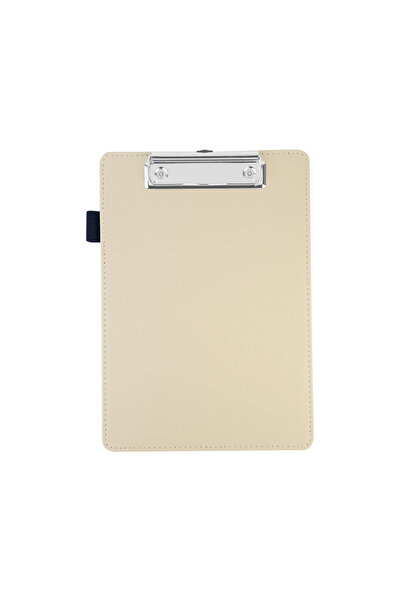 2K Secretary's Office, A5 Small Size, Without Cover, A5 Clipboard Vegan Faux Leather, 17.5X24.5 Cm., Beige