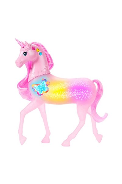 Barbie Sparkle Lights Toy Unicorn – 20 Interactive Light & Sound Combos (JCP78)