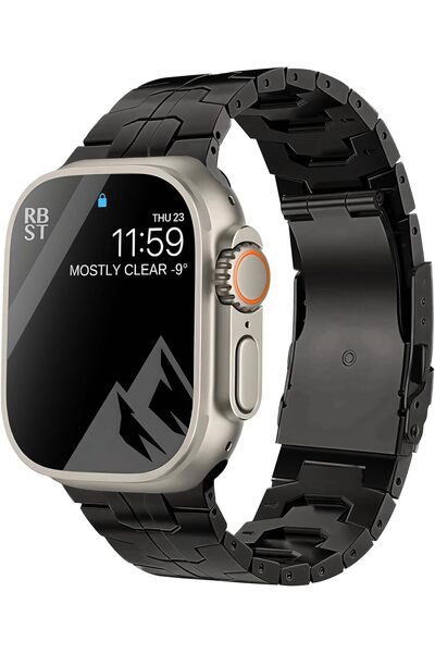 HYX سوار تيتانيوم 49 مم متوافق مع سوار ساعة Apple