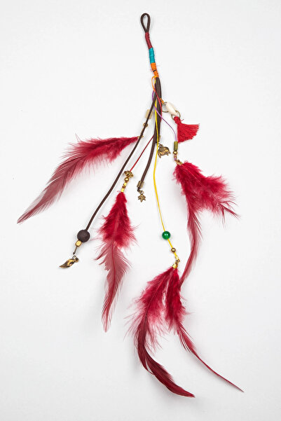 Lila Rosa حبل شعر ريش الطيور الأصلي