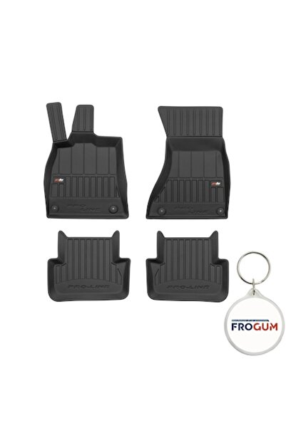 FroGum Set 4 covorașe auto din cauciuc ProLine 3D pentru Audi A4 B8 (2007 - 2015) cu breloc