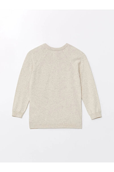 LC Waikiki LCW Kids Ekru Bisiklet Yaka Uzun Kollu Erkek Bebek Triko Kazak