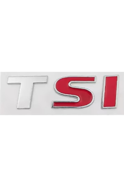 Yan Sanayi حروف TSI SI باللون الأحمر الكروم لصندوق السيارة متوافقة مع جيتا 20...