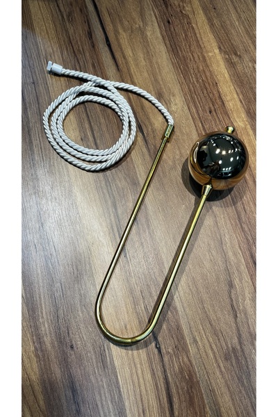 Aftor Tekstil Metal Hayalet Kol Bağı- Perde Kornişten Toplama Braçol (1 Adet)- Parlak Gold Renk