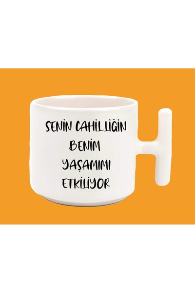 hesaplisiburada كوب مطبوع عليه عبارة 'أثرت قوتك على حياتي' مع تصميم 'كوب لاتيه'