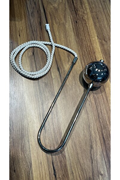 Aftor Tekstil Metal Hayalet Kol Bağı- Perde Kornişten Toplama Braçol (1 Adet)- Parlak Gümüş Renk