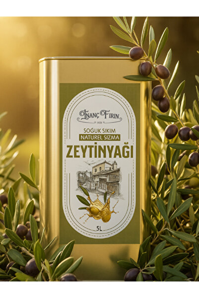İNANÇ FIRIN Doğal Sızma Zeytinyağı – 5 Litre (Soğuk Sıkım)