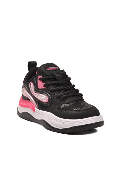 WALKWAY 1990 F Black-Fuchsia Seasonal Children's Sports Shoes