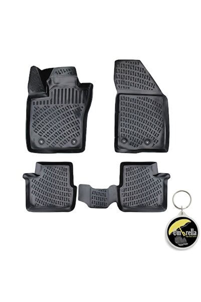 Umbrella Set 4 covorașe auto din cauciuc Premium Line 3D pentru FIAT EGEA 2015 - prezent