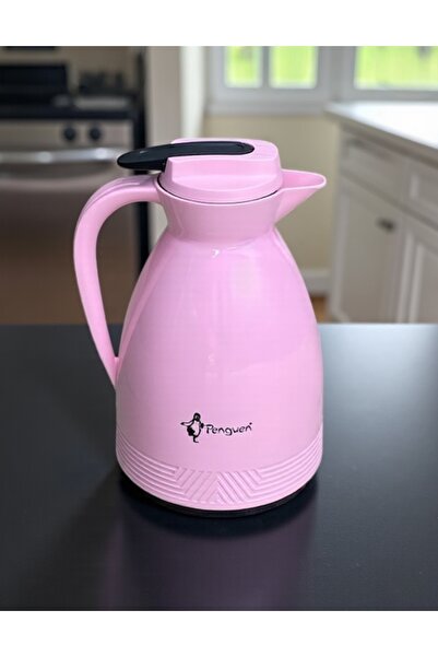 Penguen Cam termos sızdırmaz mandallı kapak 12 saat sıcak,24 saat soğuk şık cam termos 1,LT