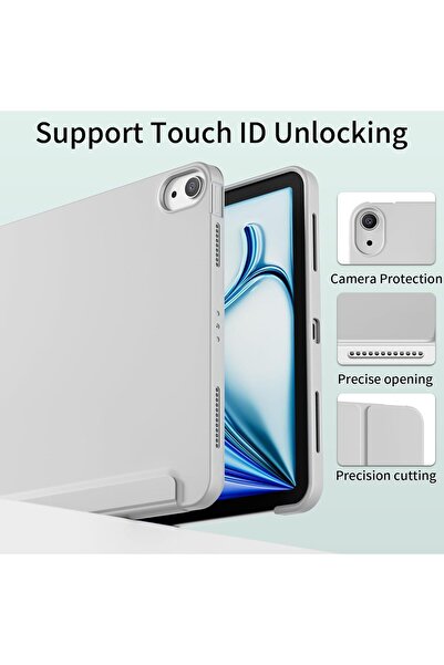 HYX حافظة لجهاز iPad الجيل الحادي عشر A16 2025/الجيل العاشر 10.9 بوصة 2022، حامل ثلاثي الطي، غطاء ناعم من البولي يوريثان الحراري