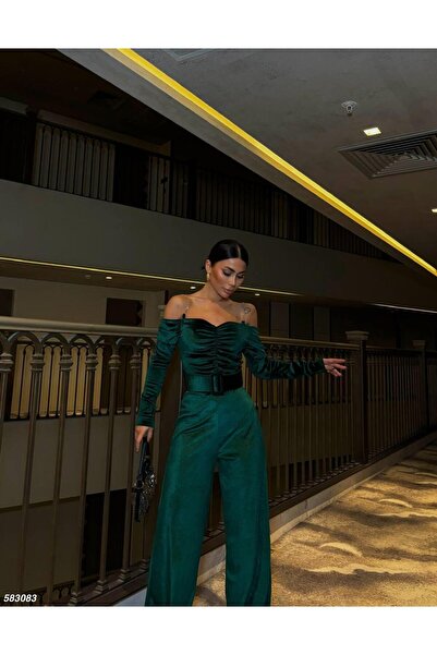 Modafeminen Βελούδινο ελαστικό υφασμάτινο λουράκι αλυσίδας μπροστά λεπτομέρεια με σούρες Φόρεμα φόρμας 583083 ΣΜΑΡΔΙΔΑ