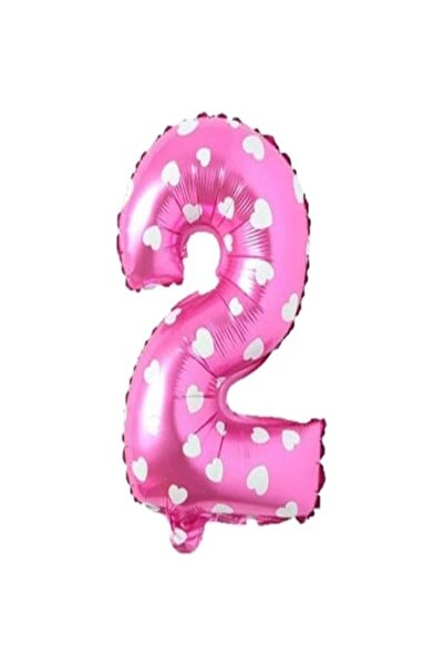 İSTOÇ PARTİ Dotted Pink Color Number Foil Balloon 40 cm - 2