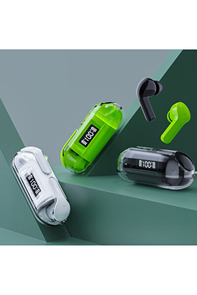 IZNC سماعات أذن لاسلكية رياضية جديدة صغيرة TWS 100 شفافة على شكل كبسولة فضائي...