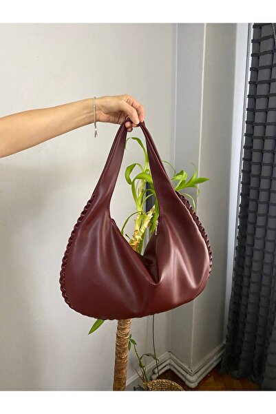 Marvelis Γυναικεία τσάντα χειρός και ώμου Marsen, πλεκτή, μεγάλη