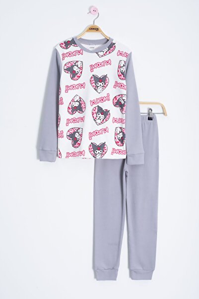 Cansın Mini Σετ πιτζάμες για κορίτσια με σχέδια καρδιάς 22766
