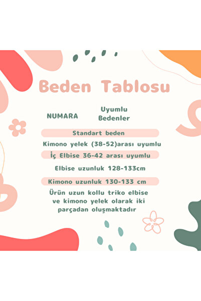 Enans Design Tassel-Embellished Patterned Hijab Kimono Gönül