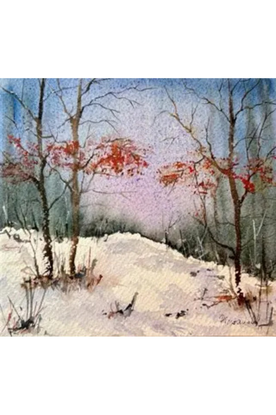 Pictura Hobby Toamnă târzie – Pictură pictată manual, dimensiuni 20×20 cm