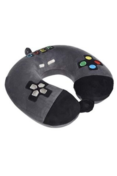 OEM Pernă de călătorie din spumă cu memorie, gri, cu model de jucător, pentru copii