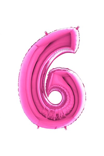 İSTOÇ PARTİ Fuchsia Pink Color Number Foil Balloon 100 cm - 6