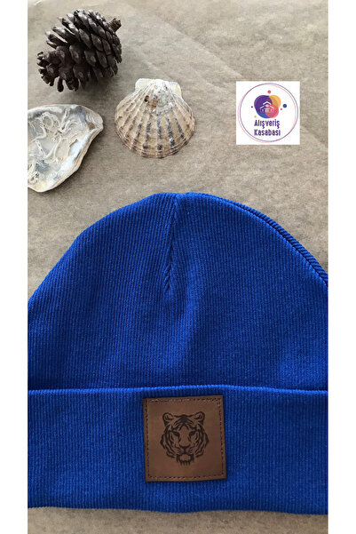 Alışveriş Kasabası قبعة زرقاء للجنسين مع ملصق قابل للطي