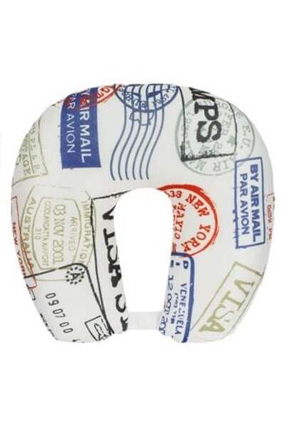 Silver Star Pernă de călătorie cu ștampile albe 30 x 30 cm