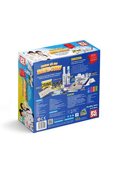 OEM STEM Investigation Kit I Want to Be a Detective, ROOVI, 60+ components, fingerprints, UV flashlight