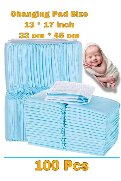 Generic 100 Pcs Small Disposable Changing Pad Leak-Proof Underpad Bed Table Protector Mat, Soft Non-