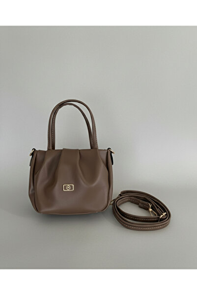 Mora Atelier Women's Light Brown Leather Strap Shoulder Bag
