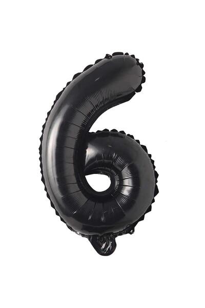 İSTOÇ PARTİ Black Color Number Foil Balloon 76 cm - 6