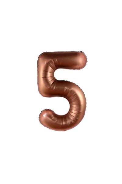 İSTOÇ PARTİ بالون فويل على شكل رقم بني اللون 76 سم - 5