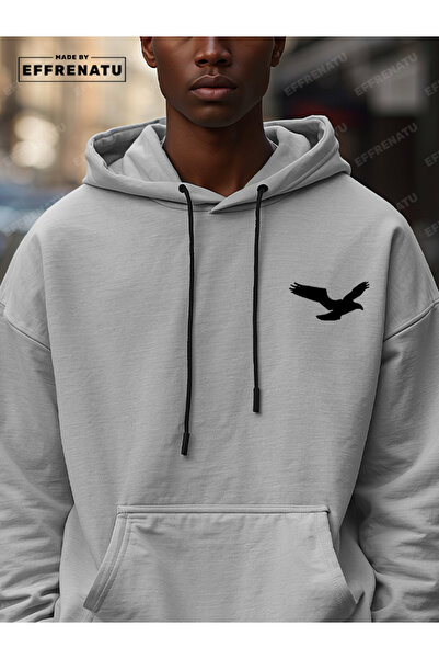 EFFRENATU Bird Patterned Colorful Printed Hoodie Tracksuit