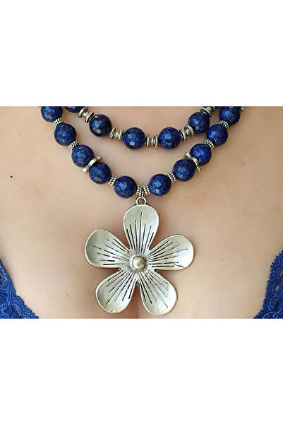 elinasaccessories akik taslı çiçek kolye kalın tasarım kolyesi el yapımı designer kolye dogal tas kolye